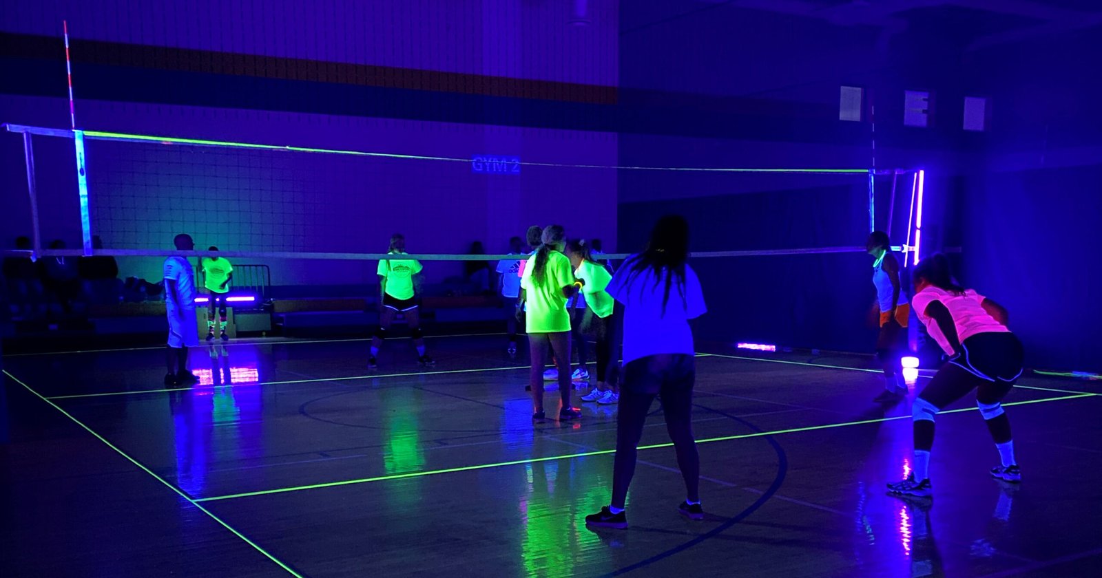 Glow in the dark volleyball. Glow sports club, Scarborough, Oshawa